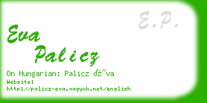 eva palicz business card